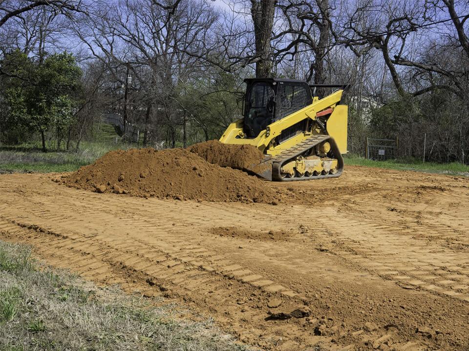 Skidsteer Grading Property Site