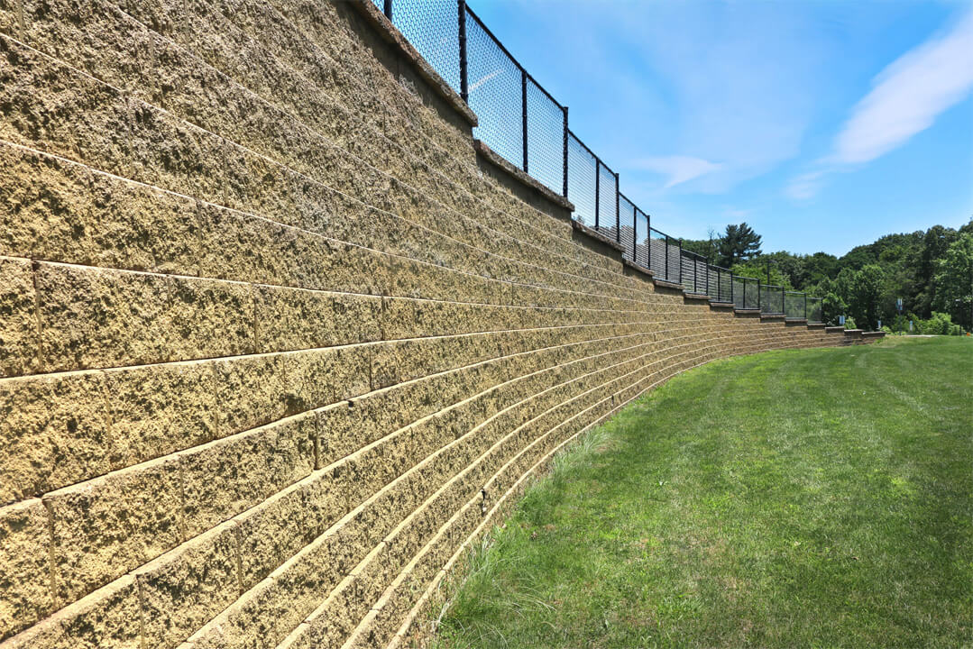 Retaining Wall In A Field