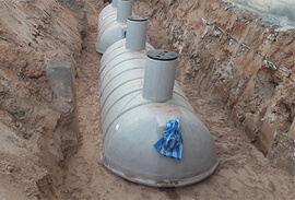 Septic Tanks Being Installed