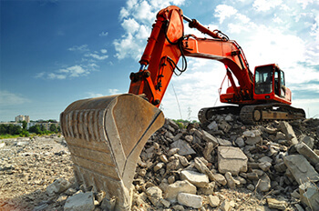 Excavator Concrete Demolition