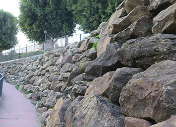 Rock Retaining Wall